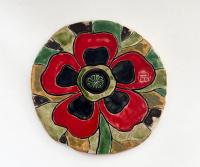 Керамическая иллюстрация "Мак крупный". Рита Хаак