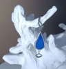 Подвеска "Витражная капля"(синяя с планетой). Рита Хаак